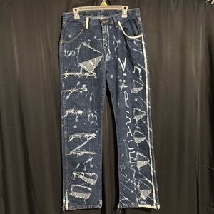 Unbranded Men’s Patchwork Denim Jeans size 34x32